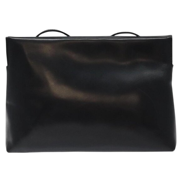 Salvatore Ferragamo Vala Shoulder Bag Leather Black Gold Auth - Picture 12 of 16